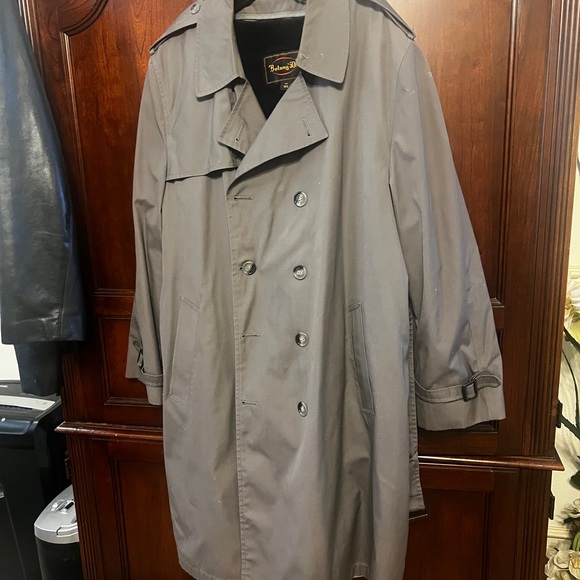 Classic Double-Breasted Gray Trench Coat